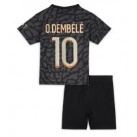 Camiseta Paris Saint-Germain Ousmane Dembele #10 Tercera Equipación Replica 2023-24 para niños mangas cortas (+ Pantalones cortos)